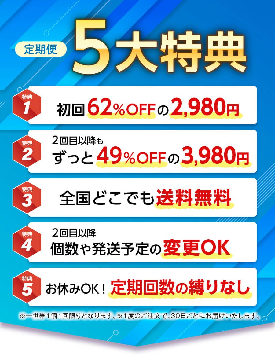 5大特典付き　ノビルンS定期コース